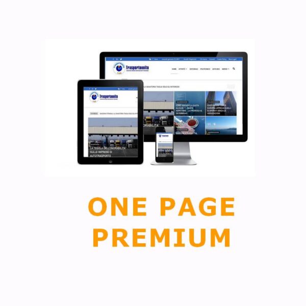 One Page WebSite - Pemium